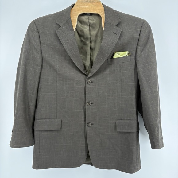 Jos. A. Bank Other - Brooks Brothers Explorer Regent Fit Sport Coat Blazer‎ 46L Mens Brown Check Wool